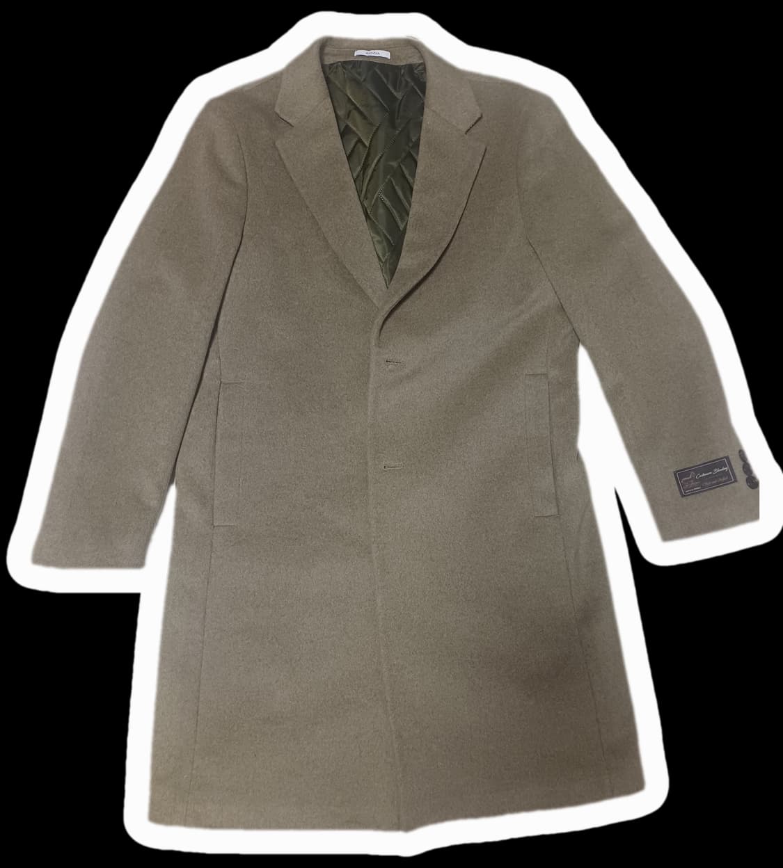 [지오지아] 캐시미어 블렌딩 누빔 싱글 코트 (105/XL) 상품이미지4