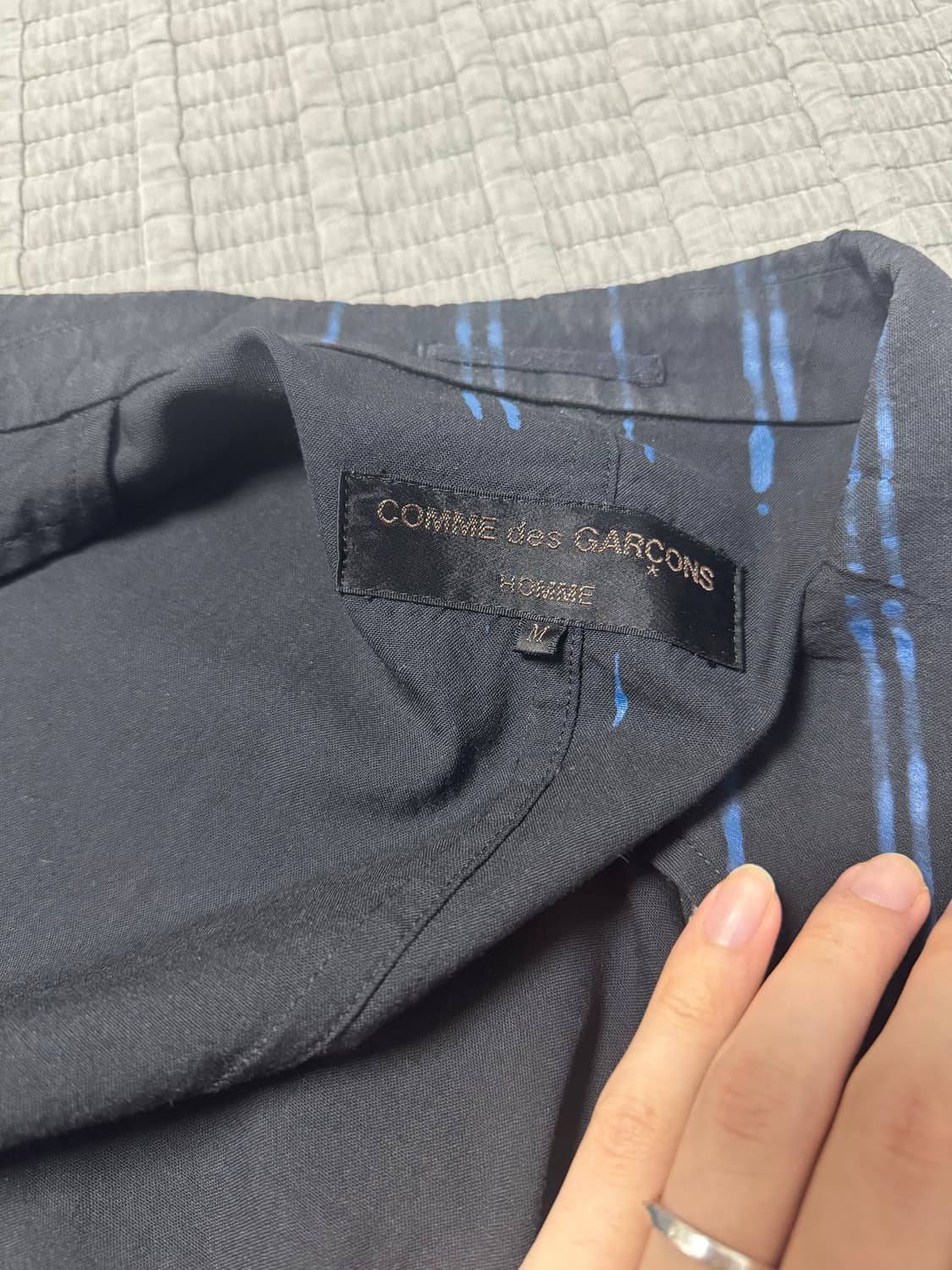 AD2000 꼼데가르송 옴므 스트라이프 셔츠 자켓 다나카 옴므 상품이미지6