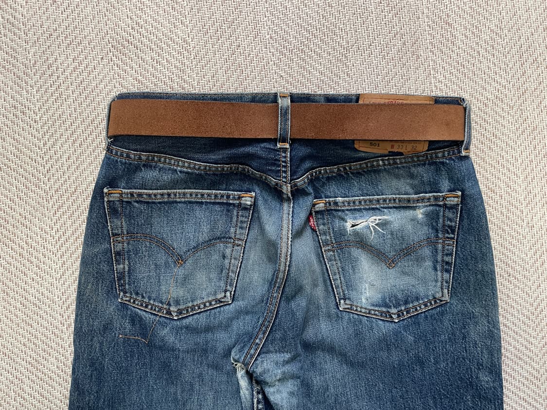 빈티지 gant made in Italy 스웨이드 레더 벨트 상품이미지3