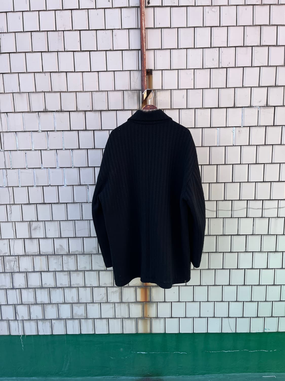 Antrope 양가죽 니트 도킹 코트 상품이미지5