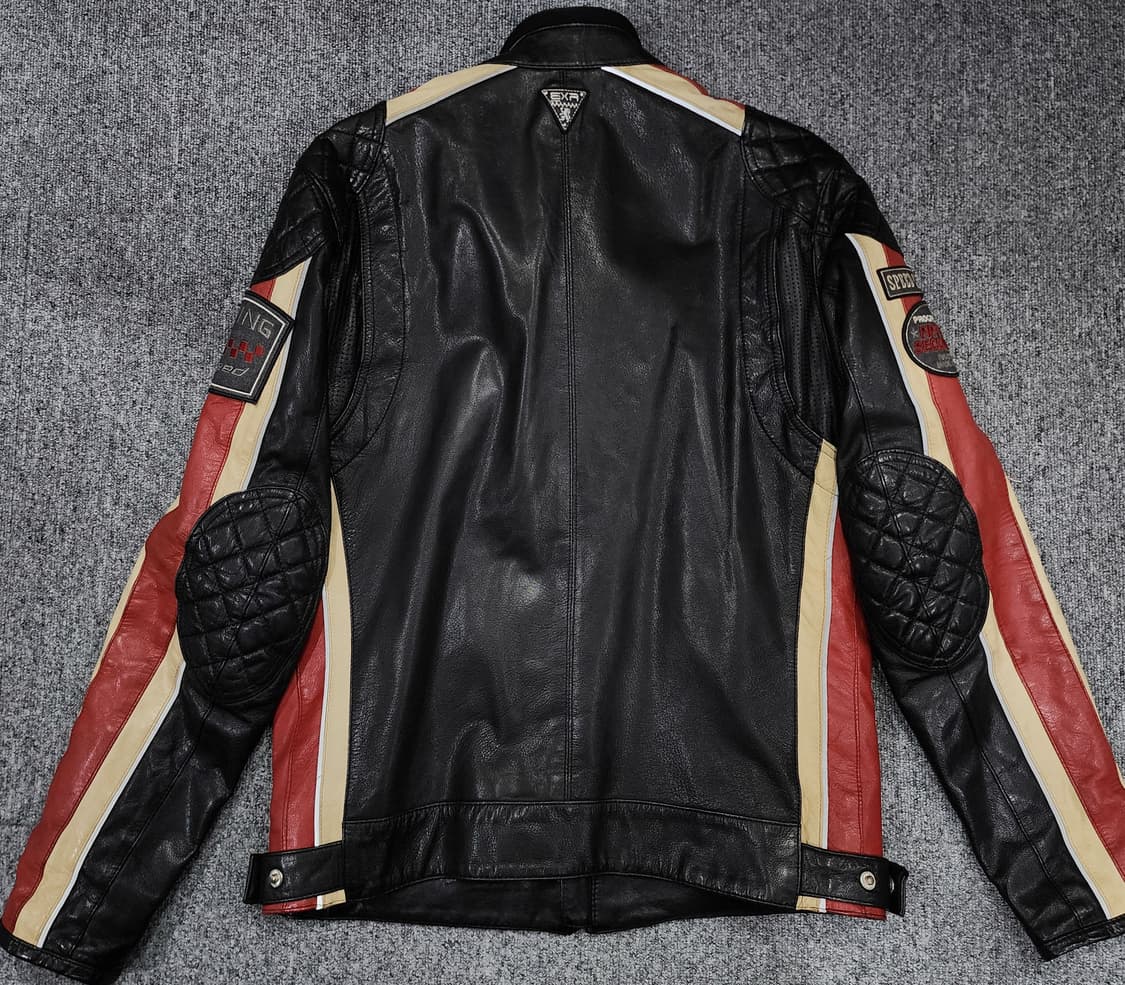 EXR 램스킨 산양가죽 사이드라인 레이싱 자켓 레더 자켓 100 상품이미지2