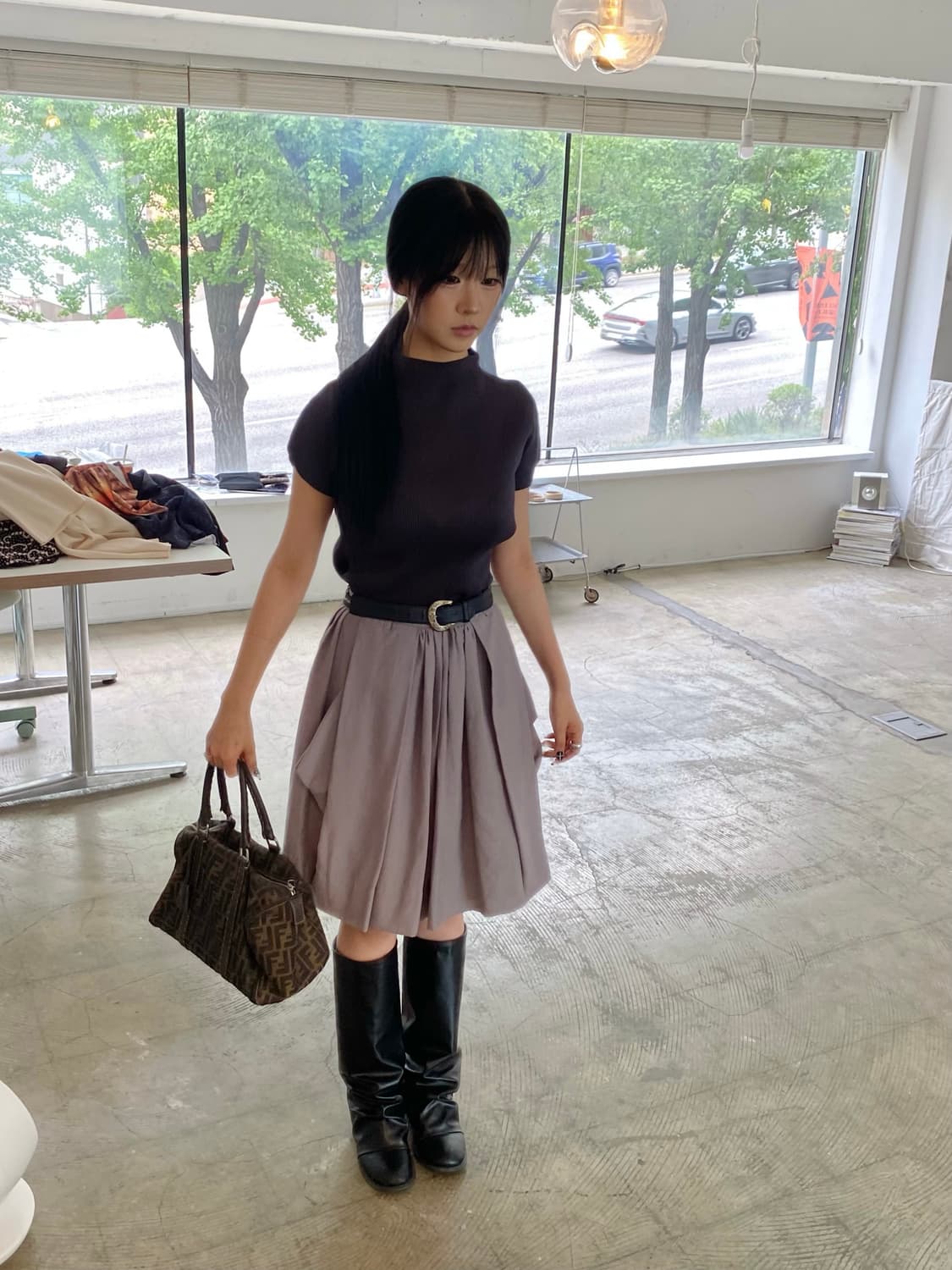 플리츠 스커트 상품이미지1