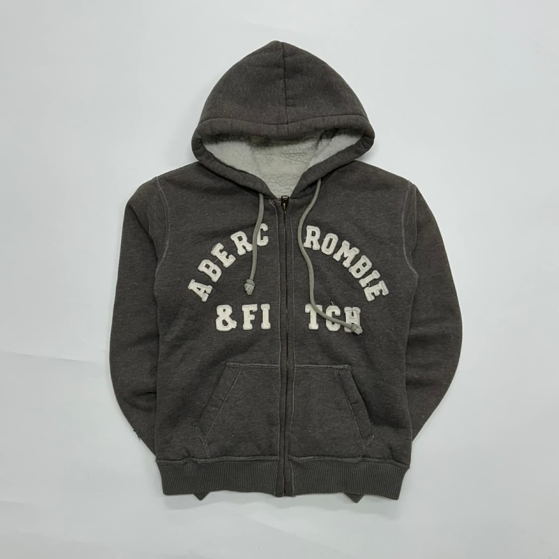 아베크롬비 y2k 양털 울프죠 폭닥 스웻 후드집업 희귀져지(M) 상품이미지2