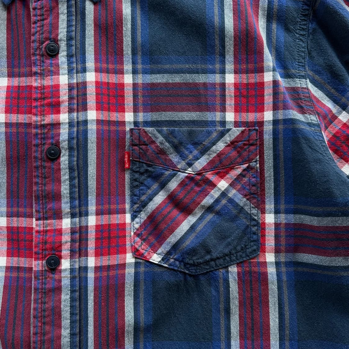 [XL]리바이스 Levi's 마드라스 플레이드 체크 셔츠 상품이미지5