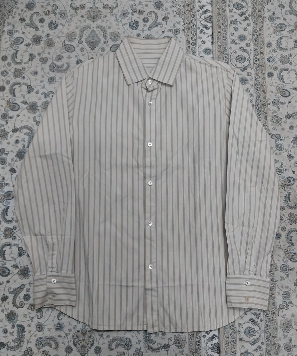 솔리드옴므 우영미 베이지 스트라이프셔츠 48 상품이미지1