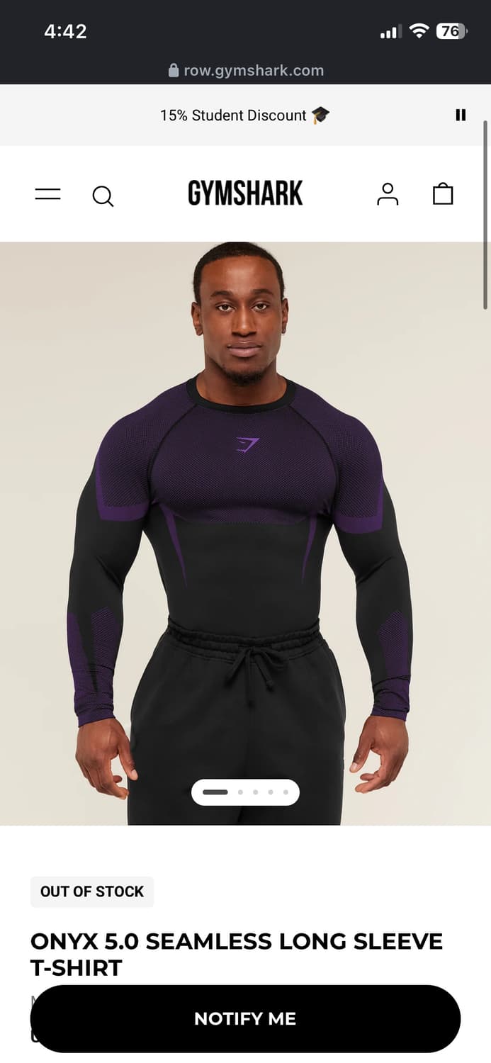 짐샤크 오닉스 v5 5.0 긴팔 그레이, 퍼플 상품이미지2