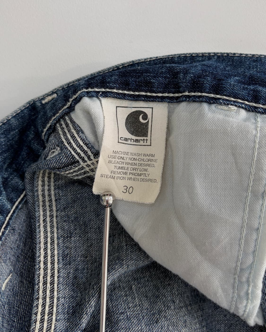 [28인치]칼하트 JPN 카펜터 버뮤다 데님 팬츠 상품이미지7