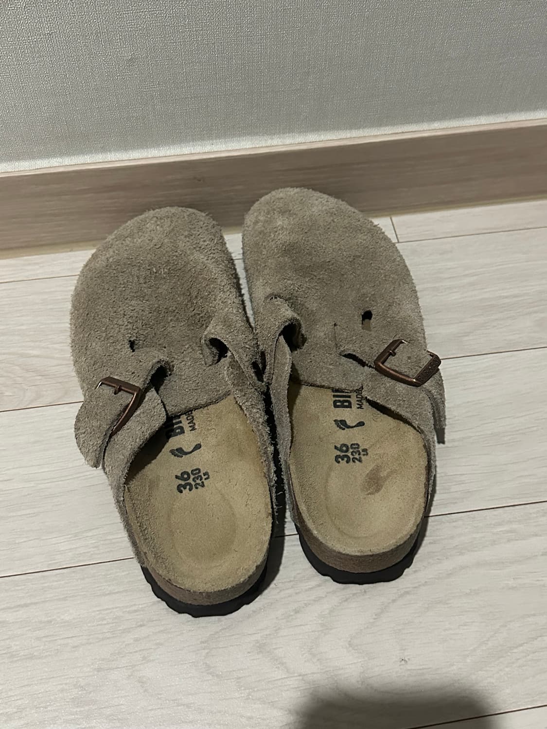 버켄스탁 보스턴 스웨이드 레더 토프 내로우 상품이미지3