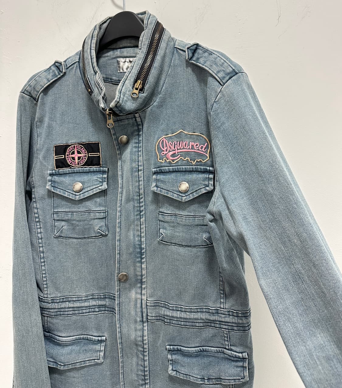 Vintage y2k patch detail denim jacket 상품이미지6