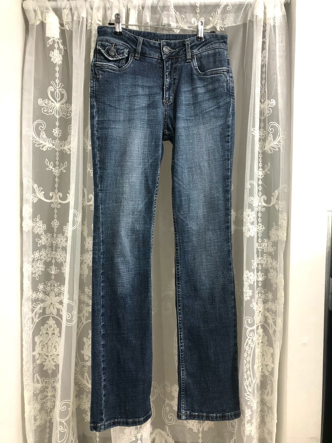 cross detail slim fit denim pants 상품이미지4