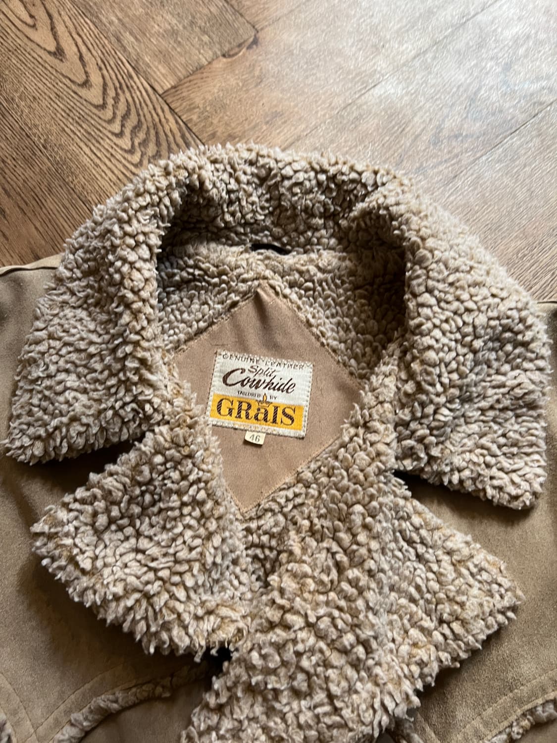 [L]90's USA 빈티지 랜치웨어 쉐르파 스웨이드 코트 상품이미지2