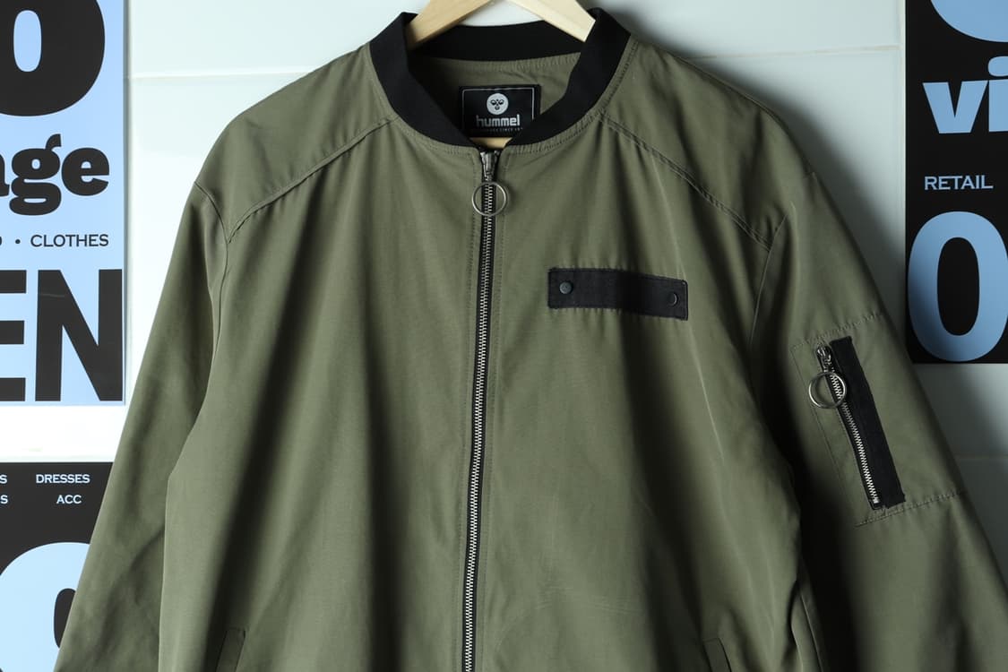 W(XL-2XL) 험멜 집업 바람막이 점퍼자켓 MA1 등-H32695 상품이미지3