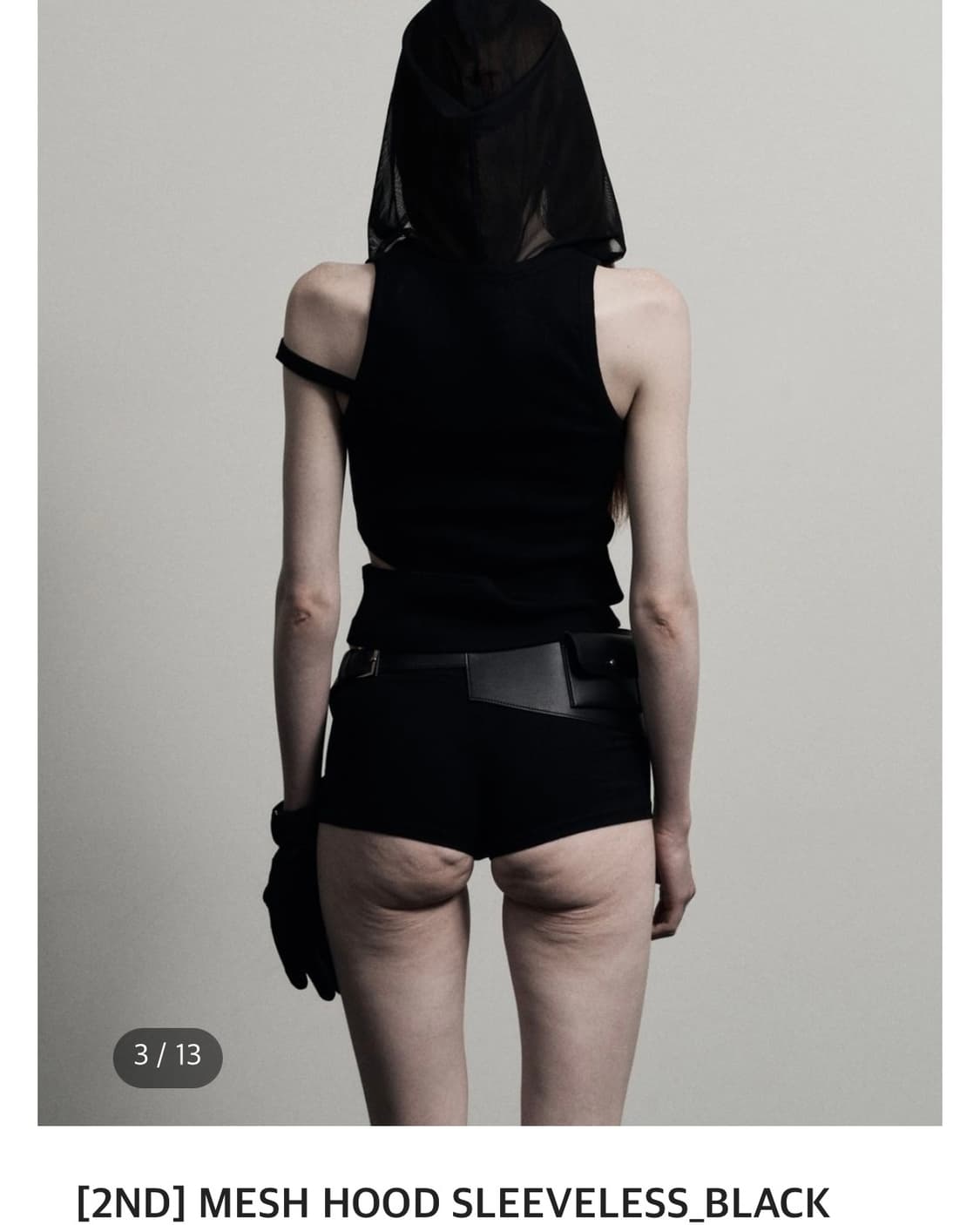 피아체 mesh hood sleeveless (black) 상품이미지2