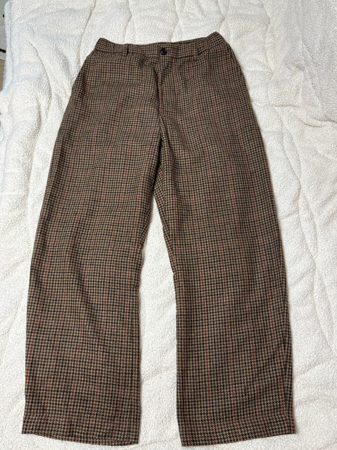 비이커 하운드투스 체크 와이드팬츠 상품이미지2