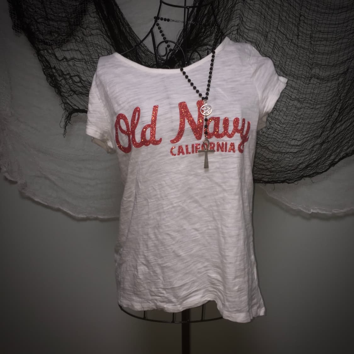 Old Navy bokashi detail white T 상품이미지7