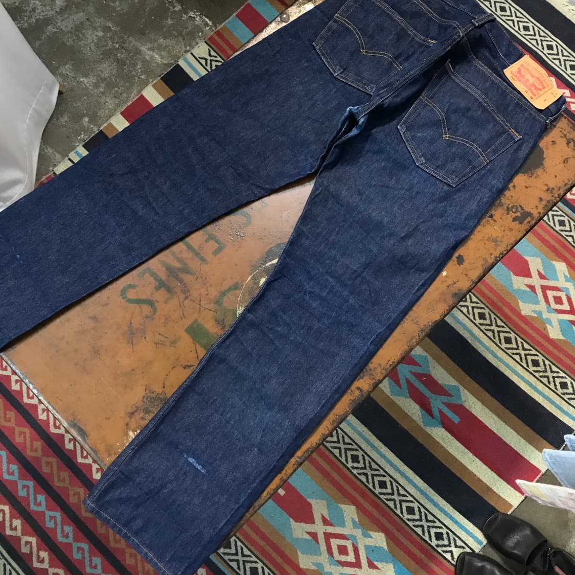 리바이스 501 진청 데님 팬츠 허리 34 35 사이즈 상품이미지3
