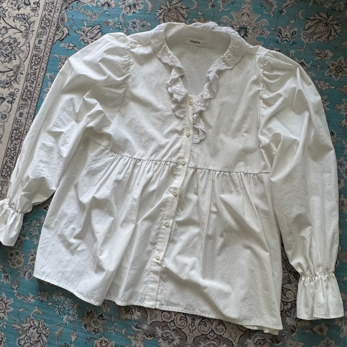 화이트 레이스 러블리 블라우스 상품이미지5