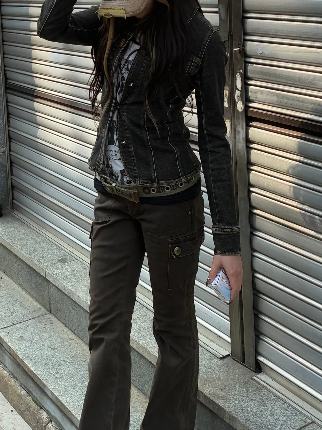 Japanese vintage 레터링 버클 벨트 상품이미지1