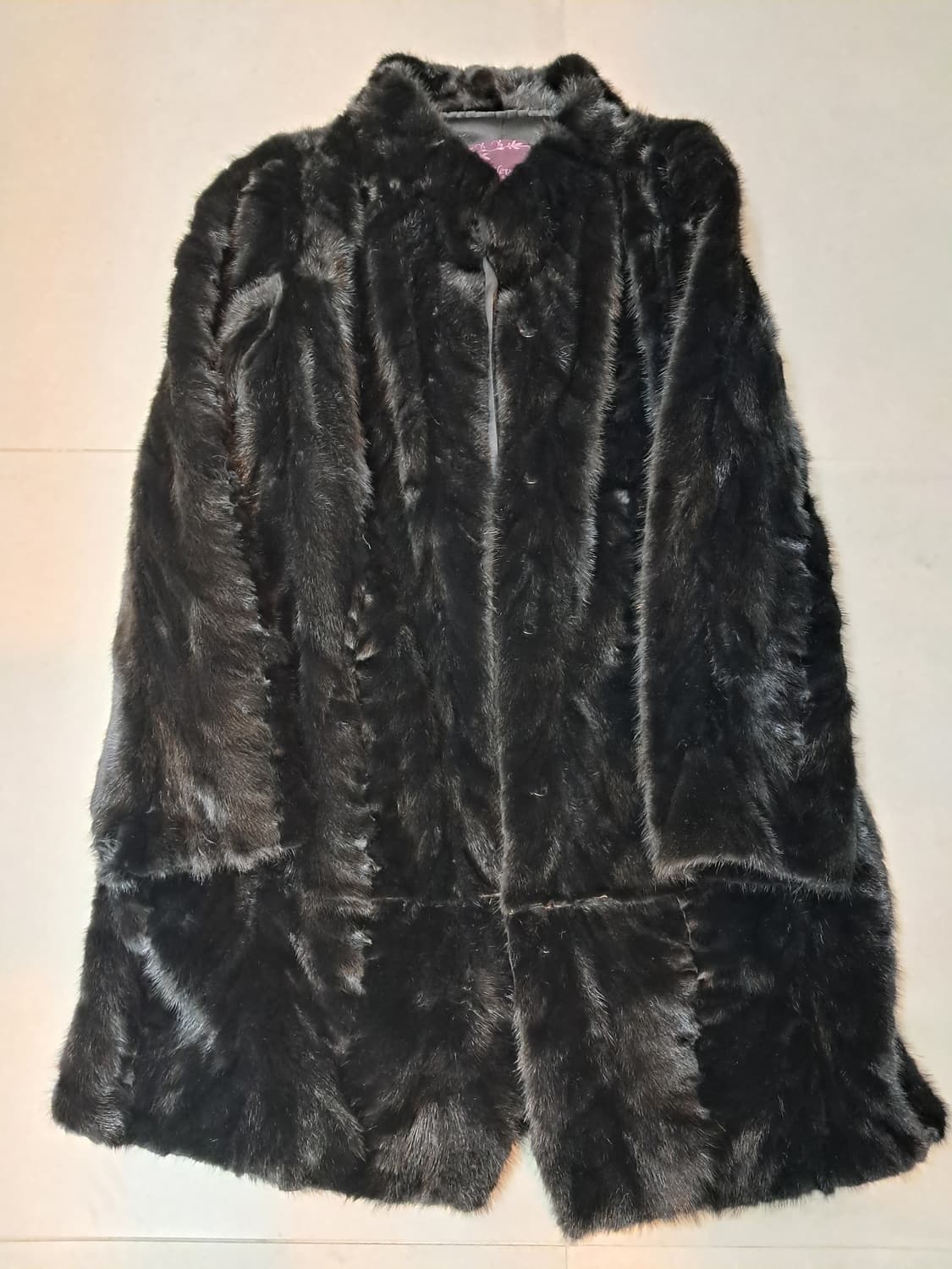 진도 밍크 코트 블랙 94-100-170 상품이미지1