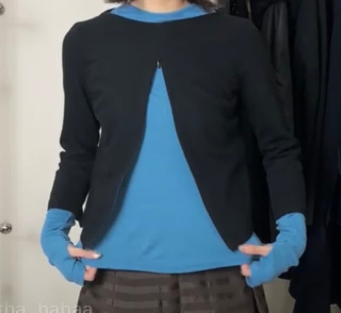 울 지퍼 블라우스  상품이미지5