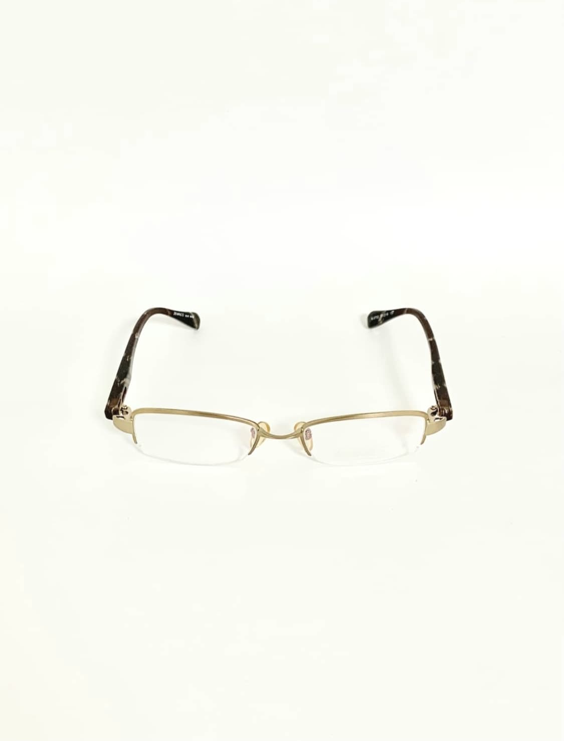 데드스탁 반무테 골드 뿔다리콤비 안경테  1380 상품이미지2