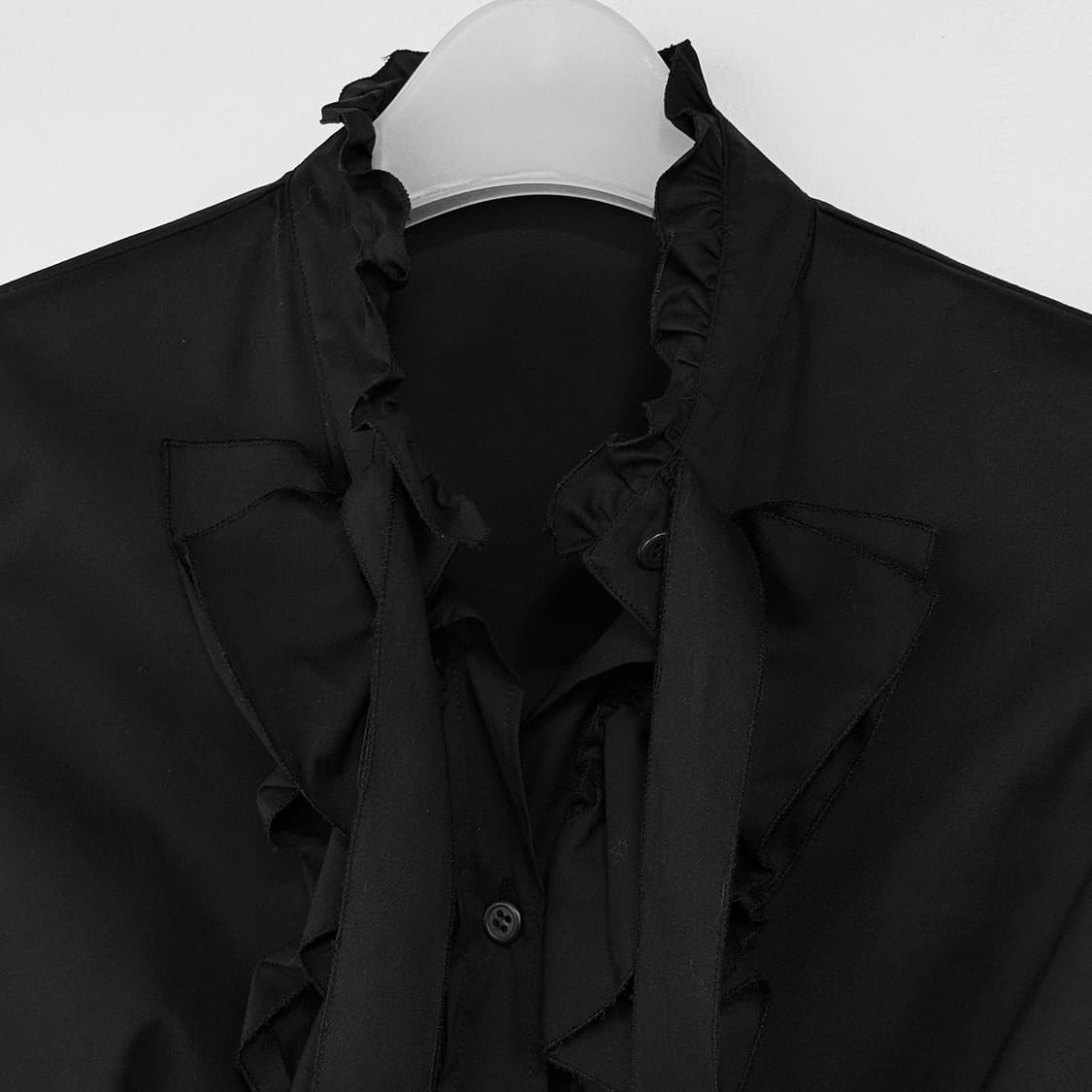 프라다 슬리브리스 러플 셔츠 상품이미지2