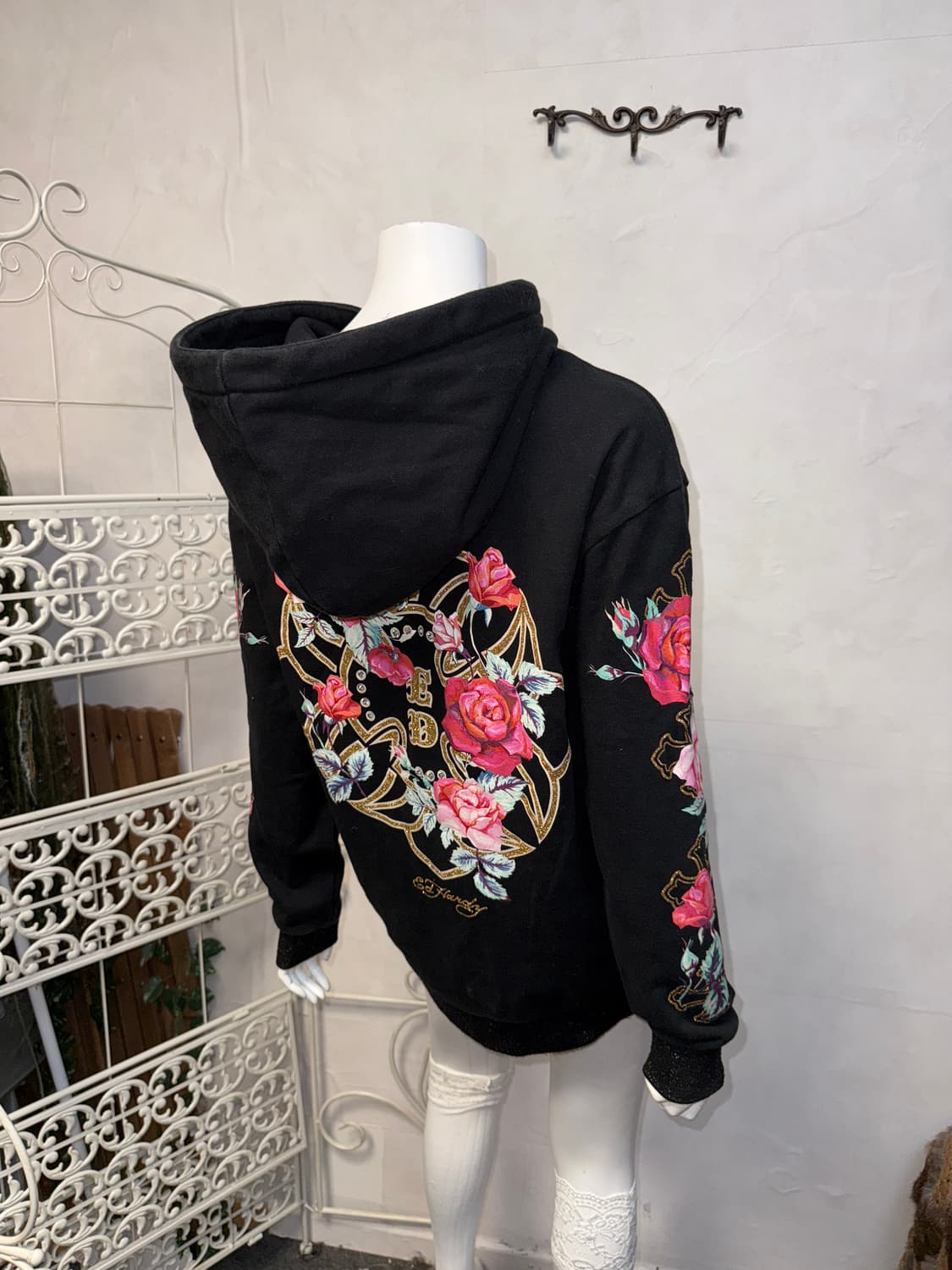 Ed Hardy oriental rose printed hood 상품이미지7