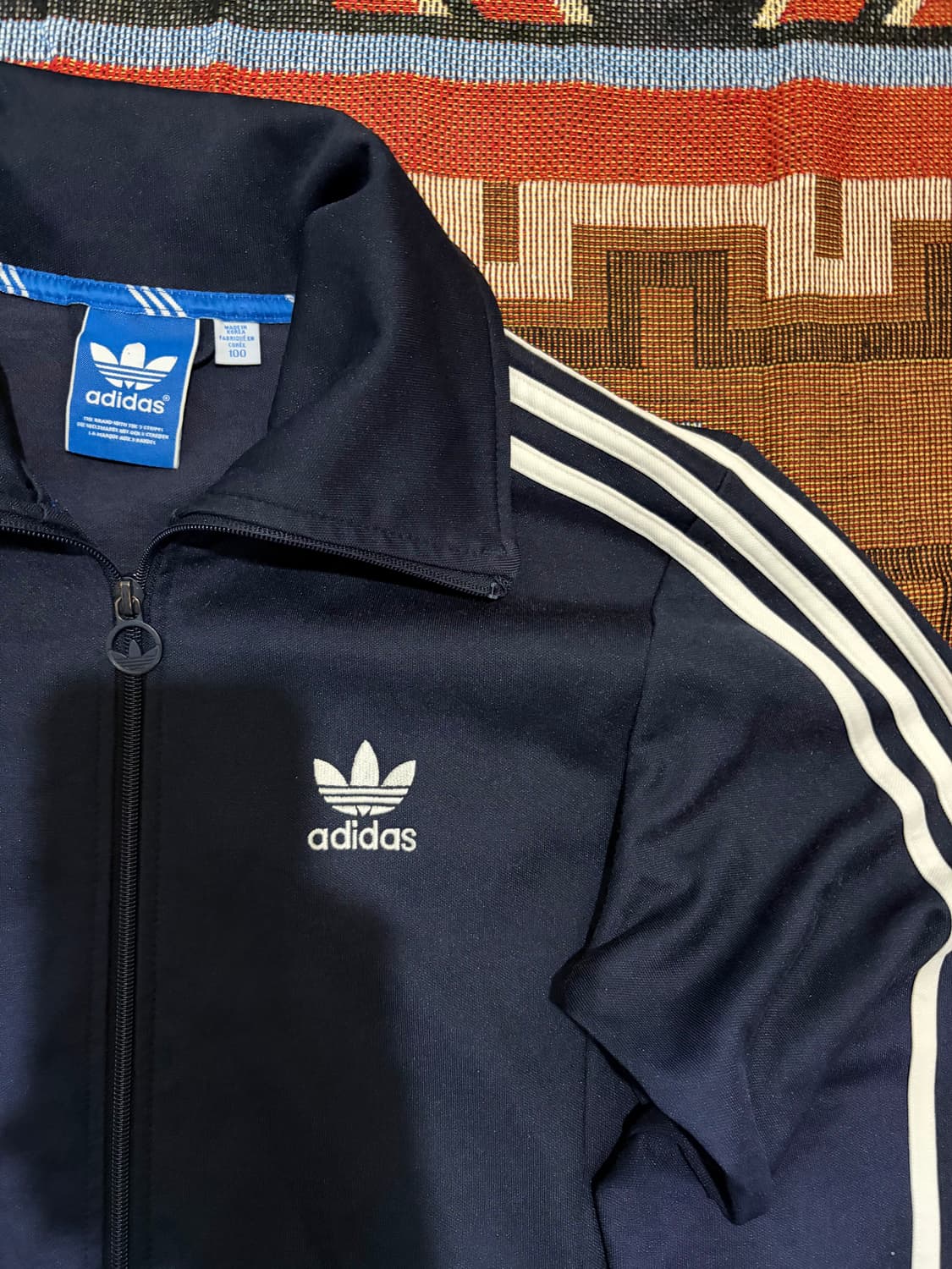 100) 아디다스 파이어버드 로고 트랙탑 져지 네이비 상품이미지2