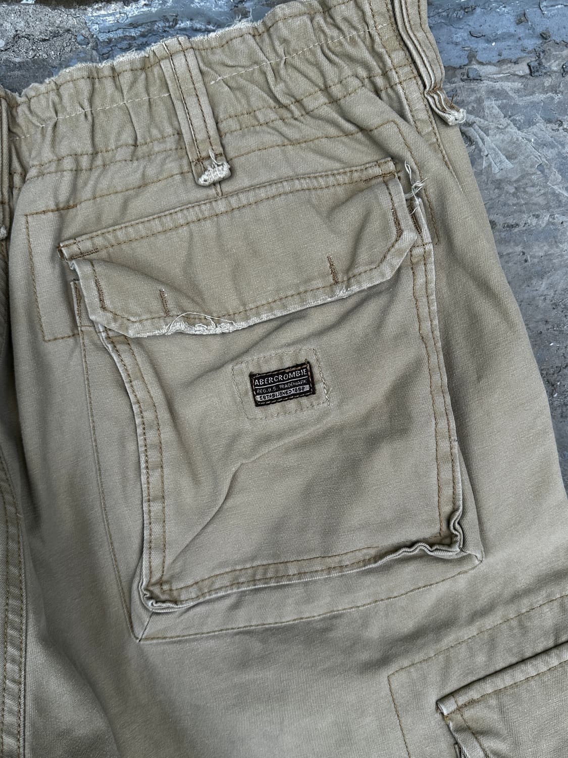Abercrombie & Fitch 카고 버뮤다 팬츠 베이지 상품이미지5