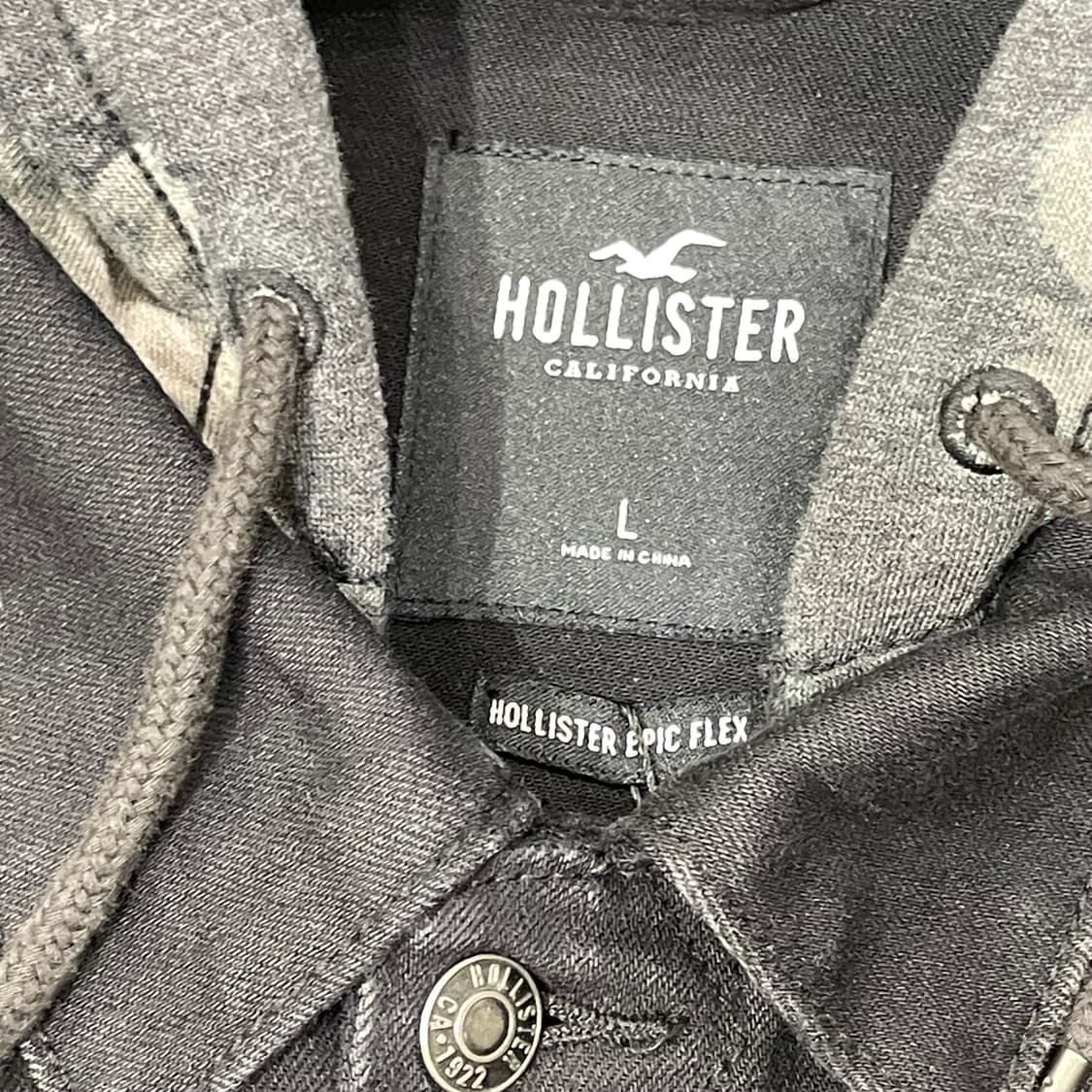 (L) Hollister 빈티지 블랙 데님 후드 자켓 상품이미지7