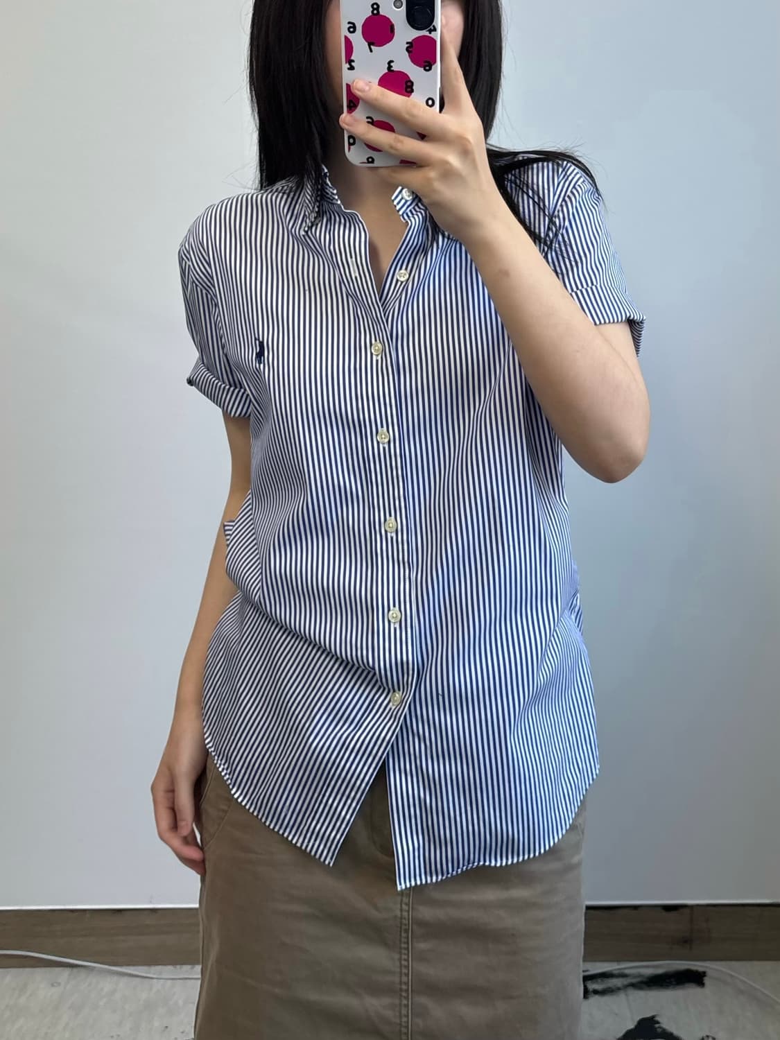 폴로 랄프로렌 신형 스트라이프 반팔 셔츠 상품이미지1