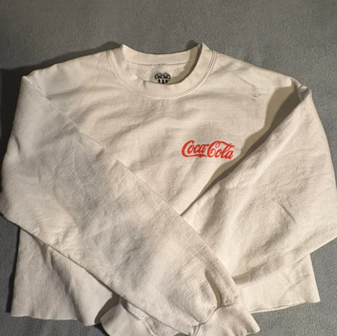 코카콜라 여성용 화이트 앤 크림 티셔츠 상품이미지3