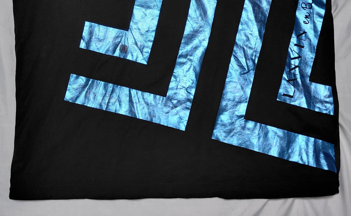 [L] LANVIN en Bleu 메탈릭 블루 로고 티셔츠 상품이미지3