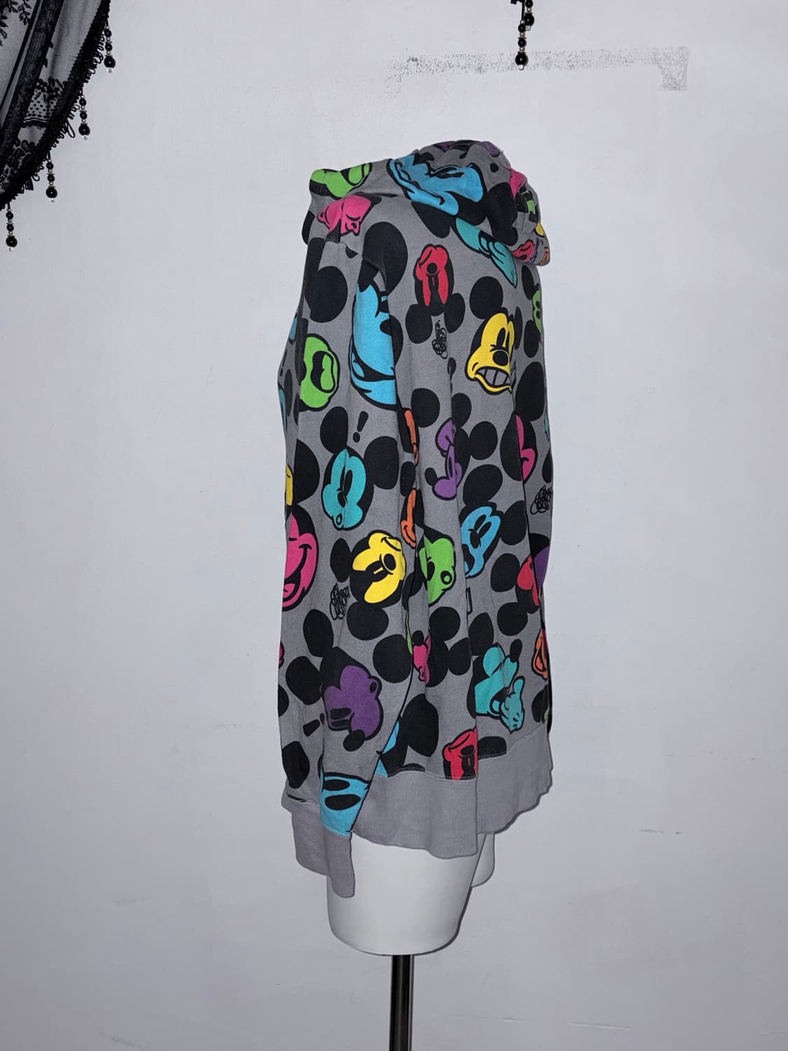 하라주쿠 팝갸루 디즈니 무지개 후드 후드집업 아방핏 키치갸루 상품이미지4