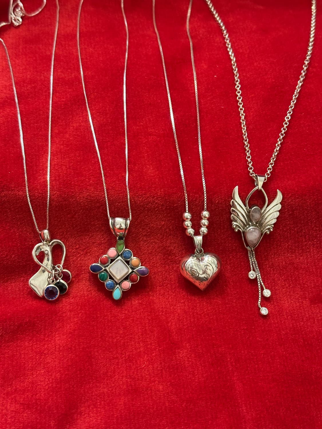 Vintage Angel Wing Rose Quartz Tassel 92 상품이미지8