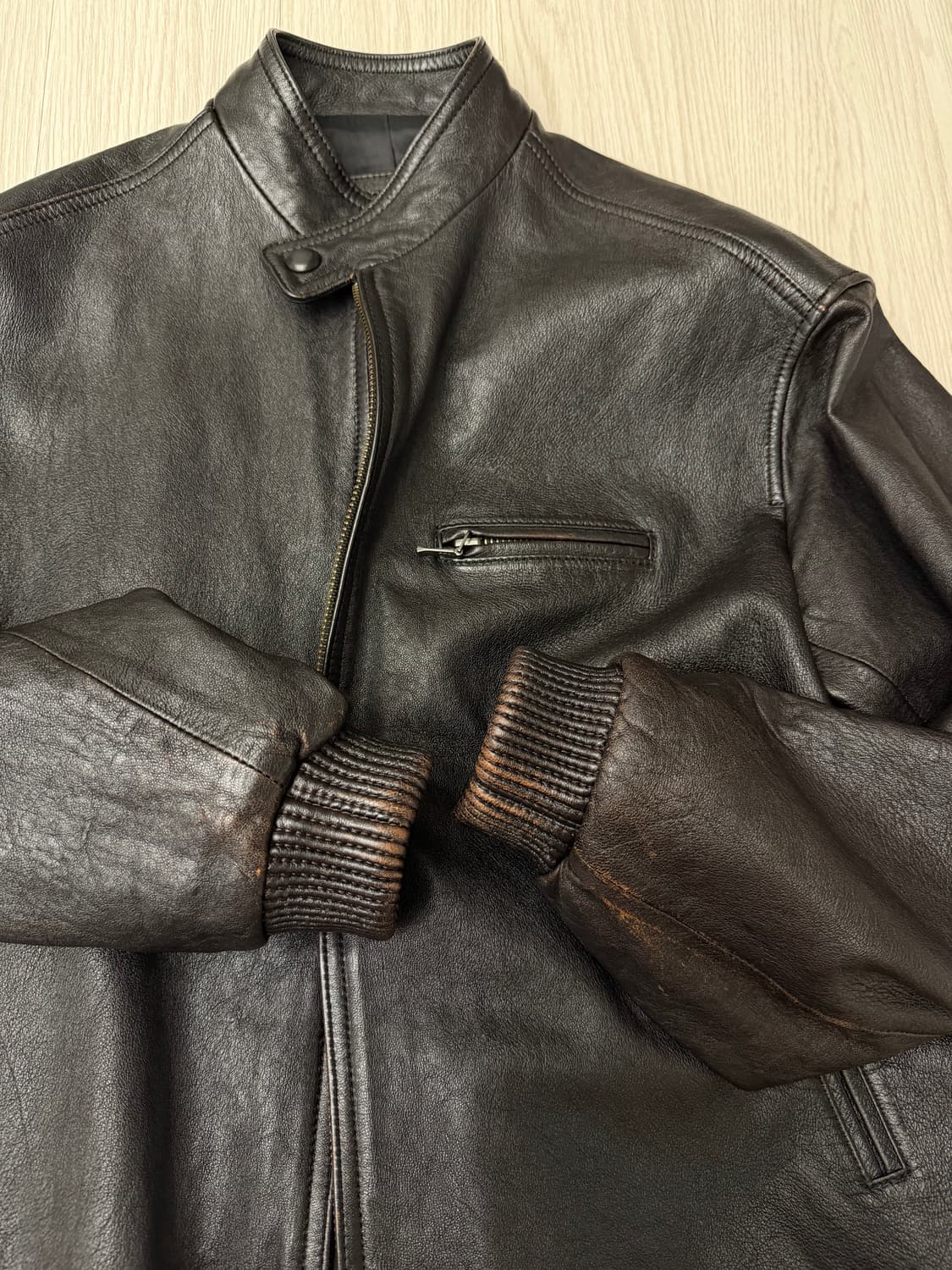 낫띵리튼 레더 싱글라이더 자켓 S 상품이미지3