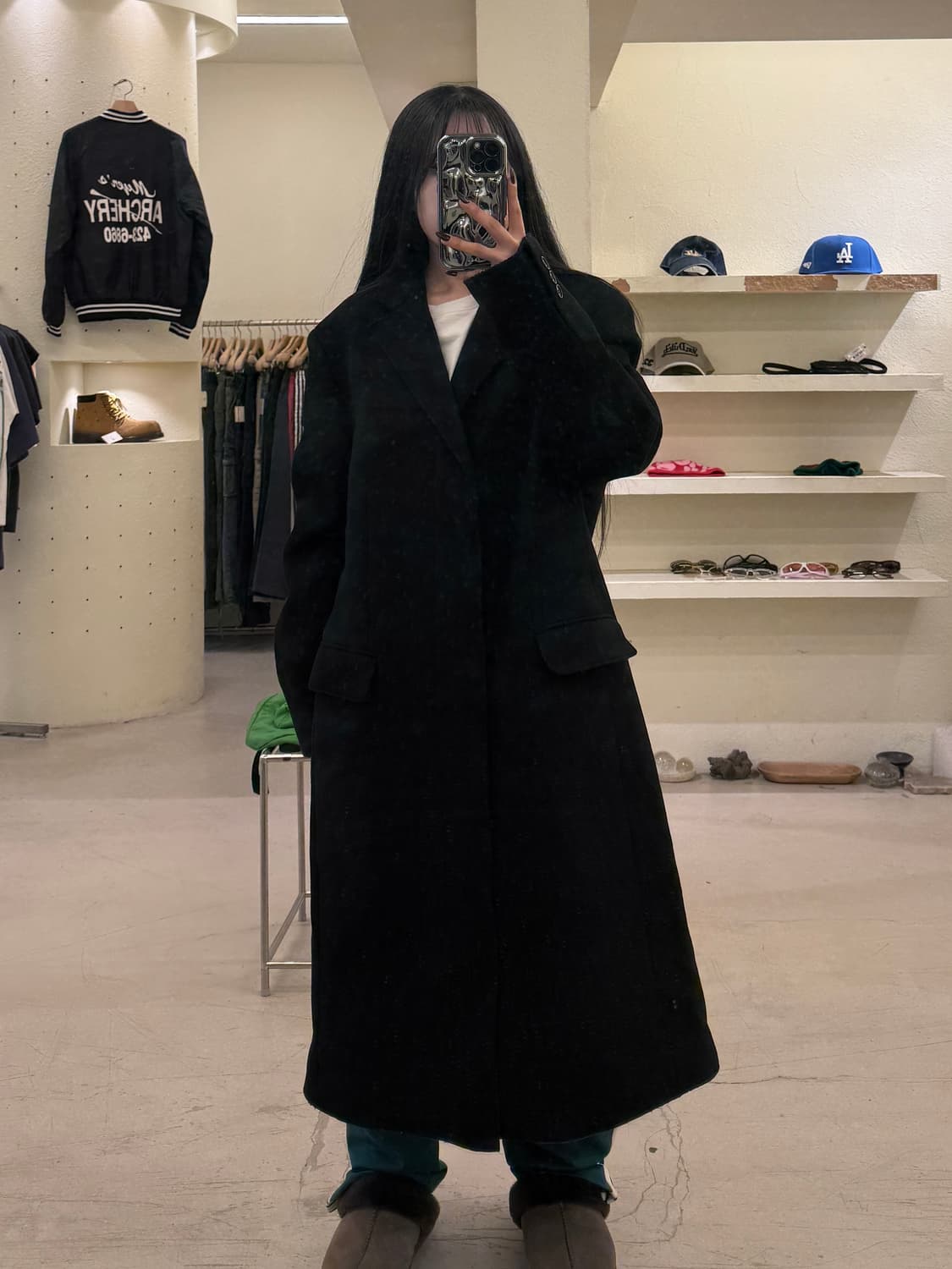 토니웩 울 캐시미어 싱글 코트 블랙 U1141 상품이미지1