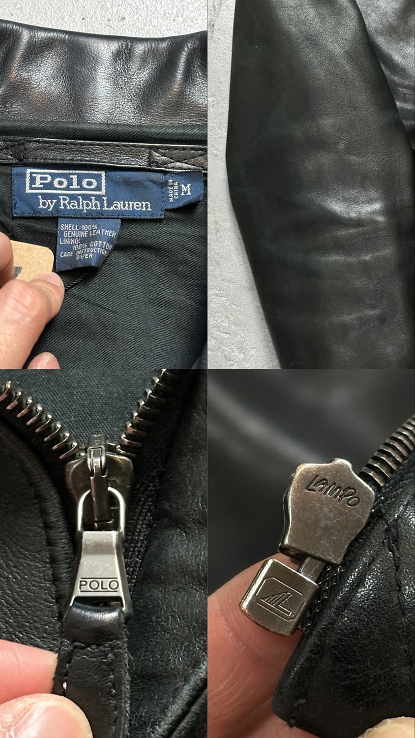 90's 빈티지 폴로 블루라벨 A2 레더 자켓 빈티지 레더 자켓 상품이미지9