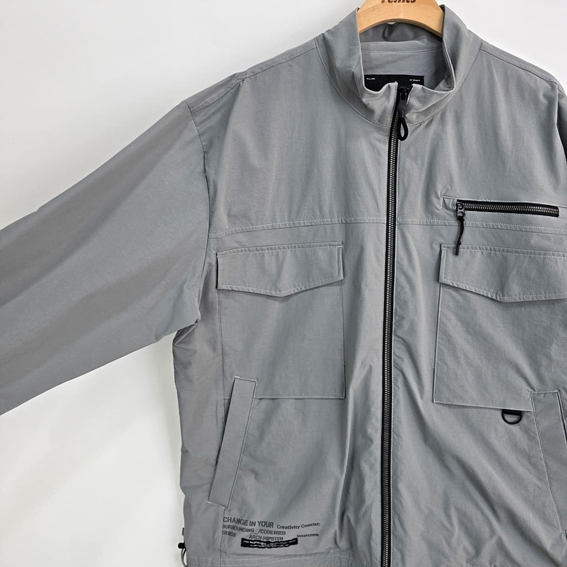 인터크루 intercrew 기능성 포켓 집업 자켓 그레이 105 상품이미지2
