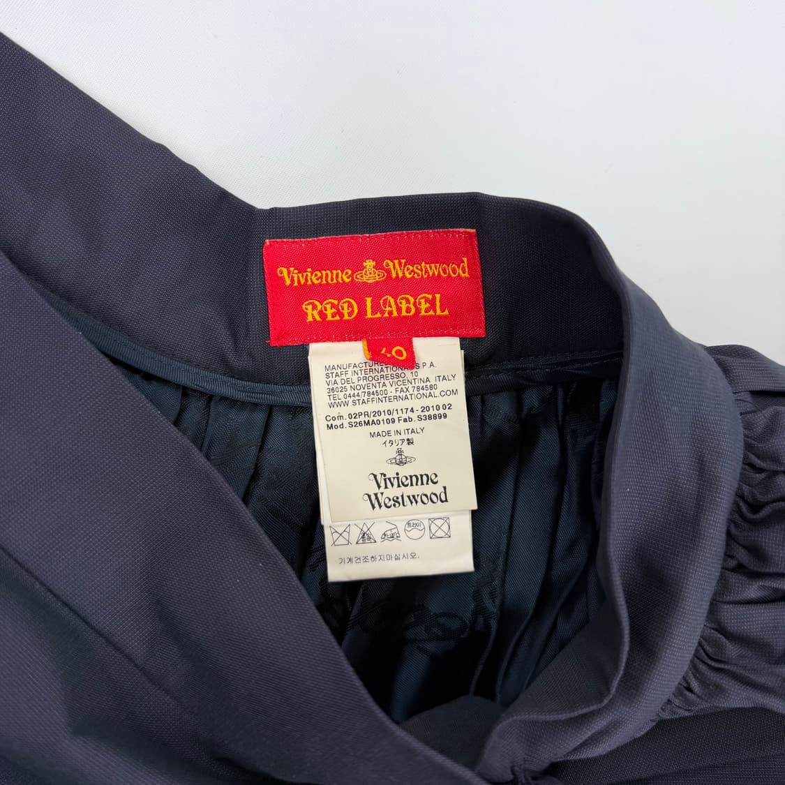 비비안웨스트우드 레드라벨 언발란스 네이비스커트 상품이미지7