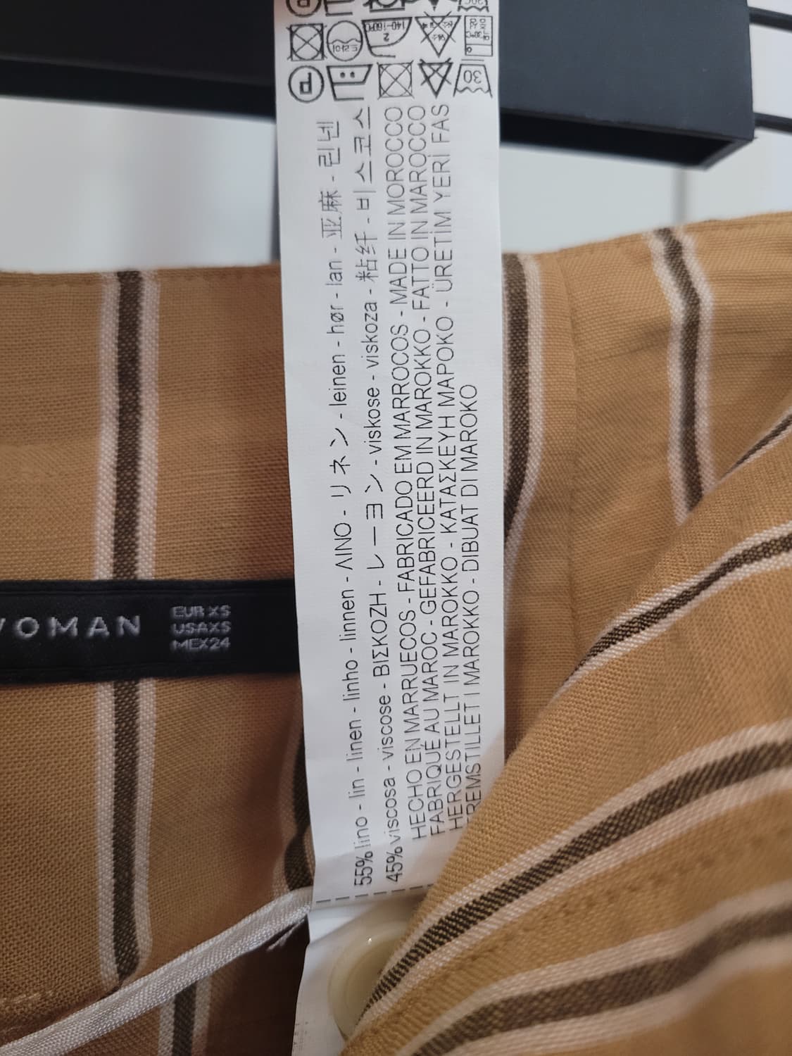자라 ZARA 린넨 스트라이프 롱스커트 XS사이즈 택달린새제품 상품이미지9
