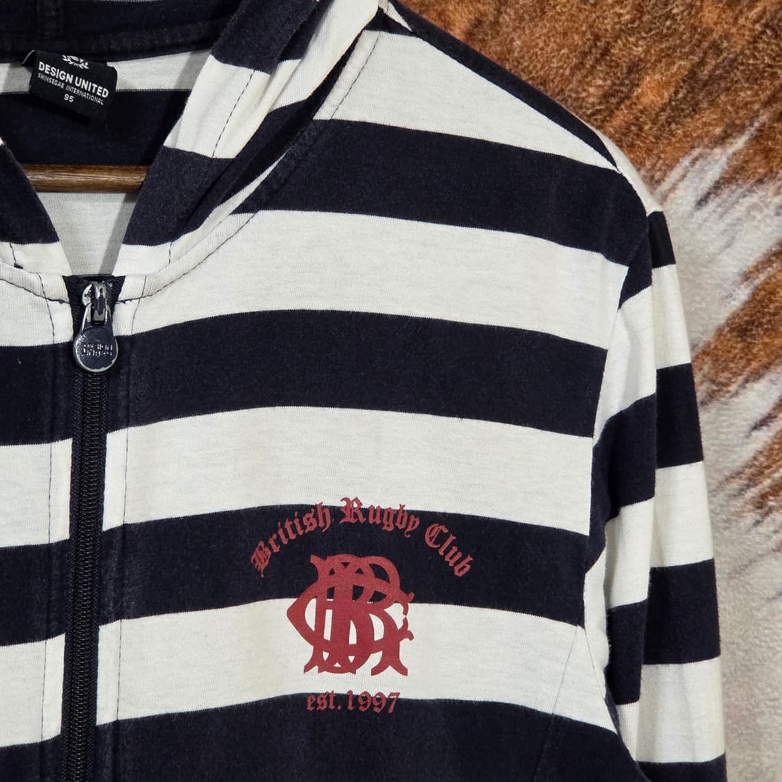 디자인유나이티드 스트라이프 펑크 후드집업 상품이미지2