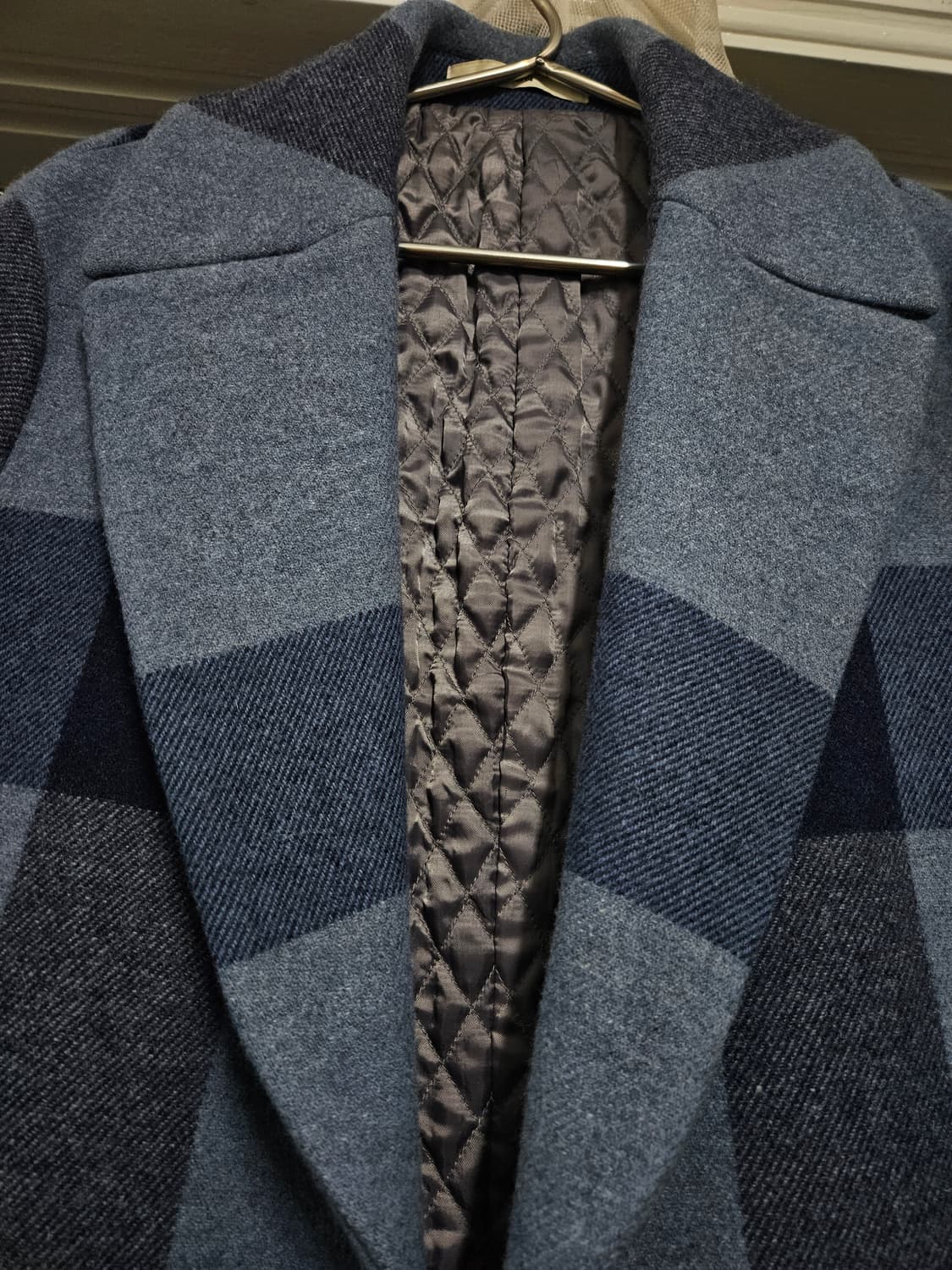 본 bon 체크 롱 코트 상품이미지2