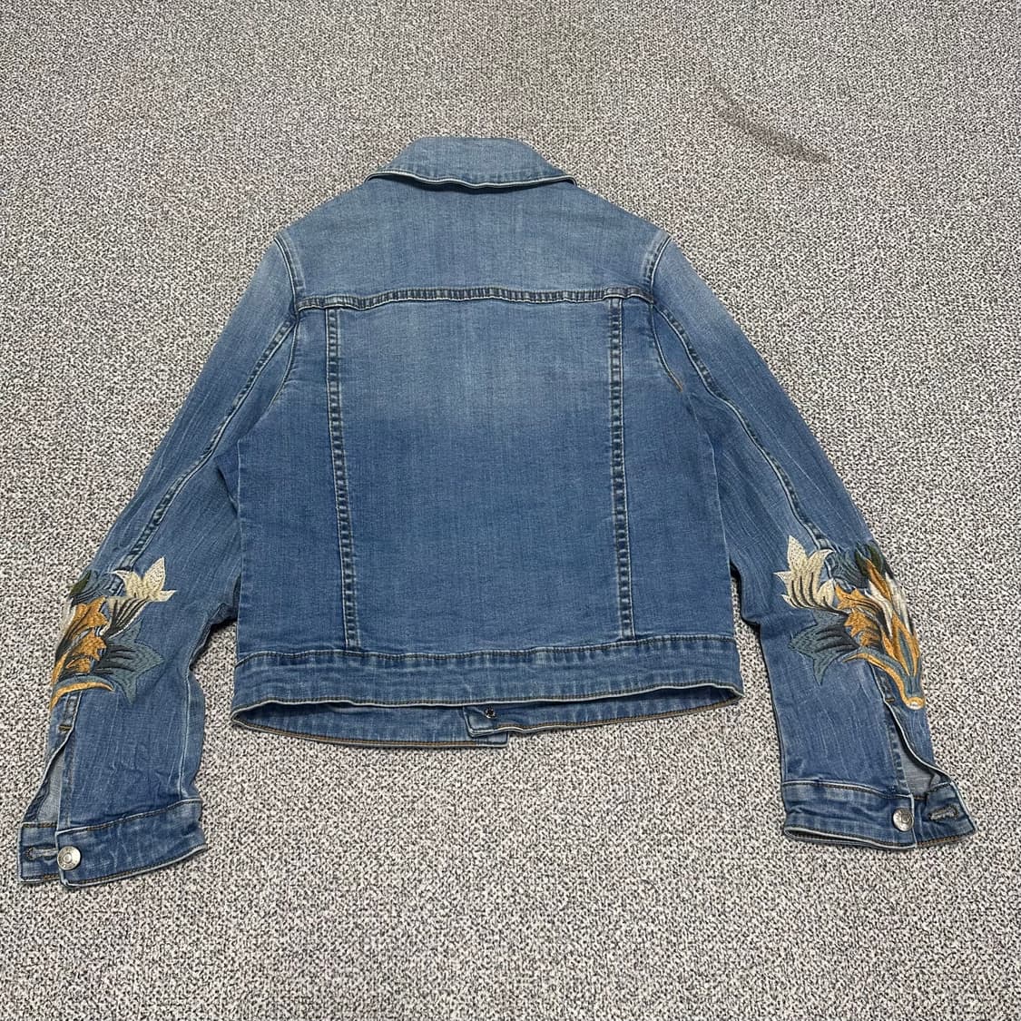 플라워 자수 데님자켓 상품이미지3