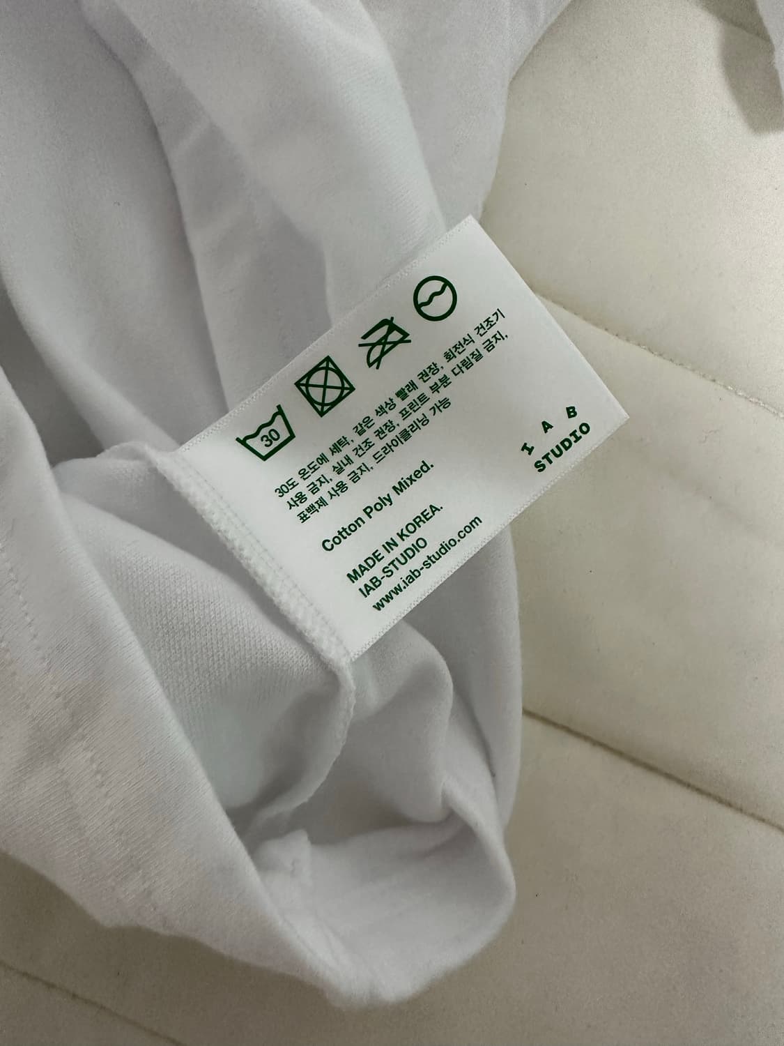 [XL]아이앱스튜디오(iab studio) 반팔 화이트 상품이미지3