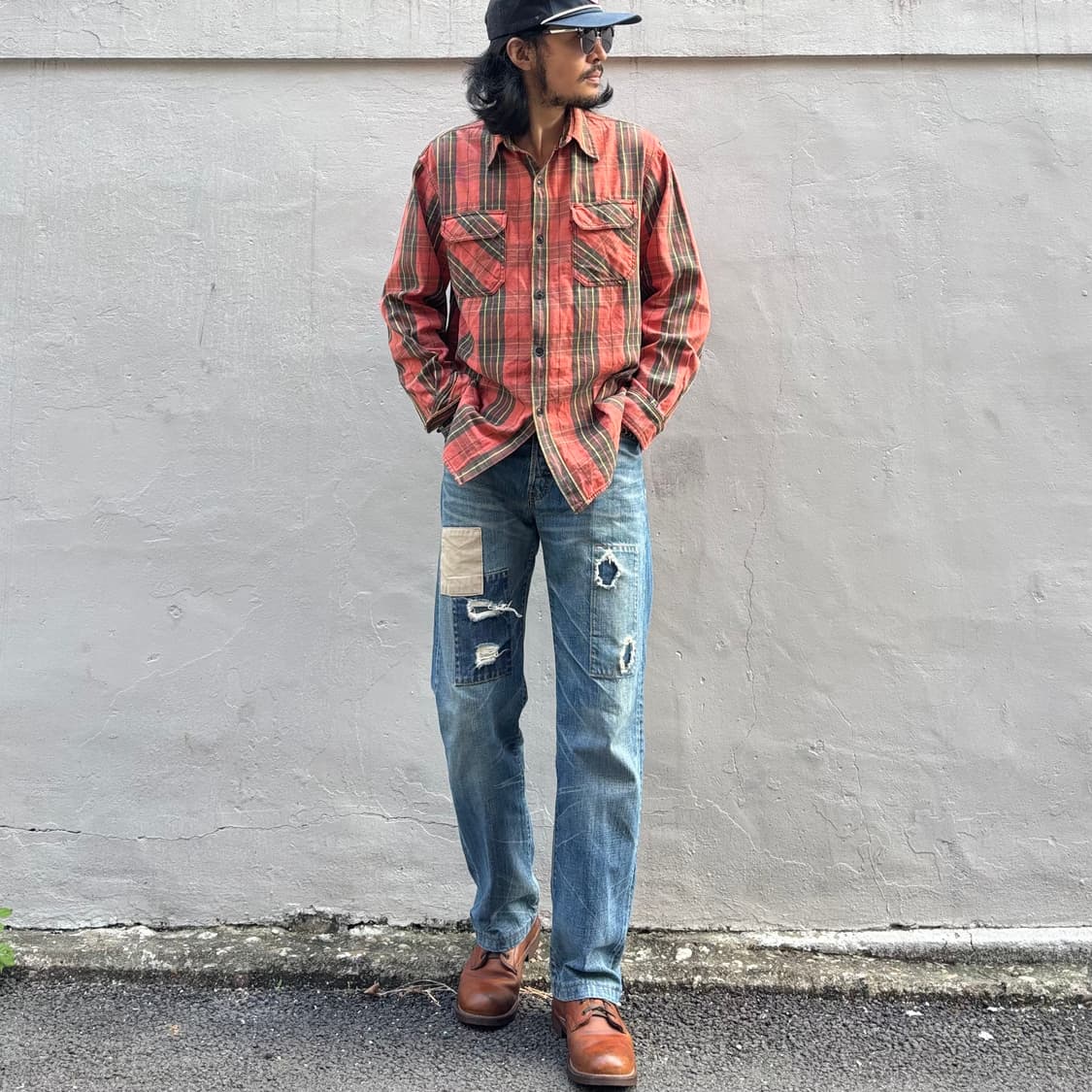 00년대 리바이스 헤비 코튼 체크 셔츠 상품이미지7