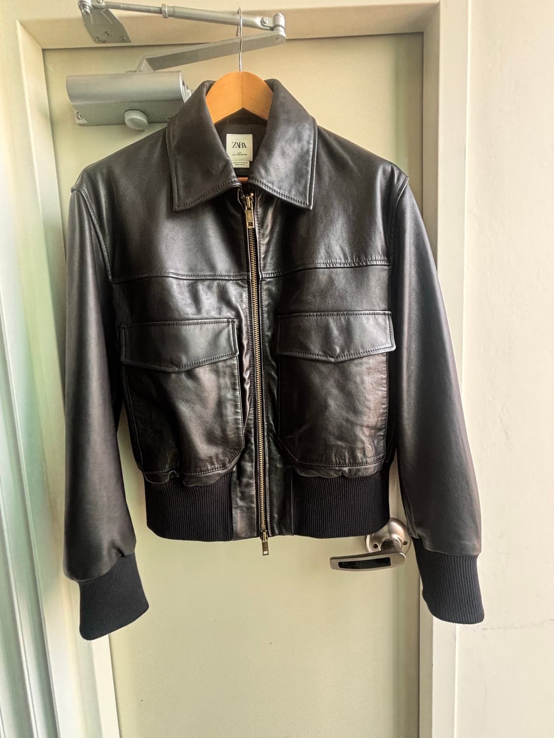 자라 크롭 레더 자켓 리미티드 에디션 상품이미지3