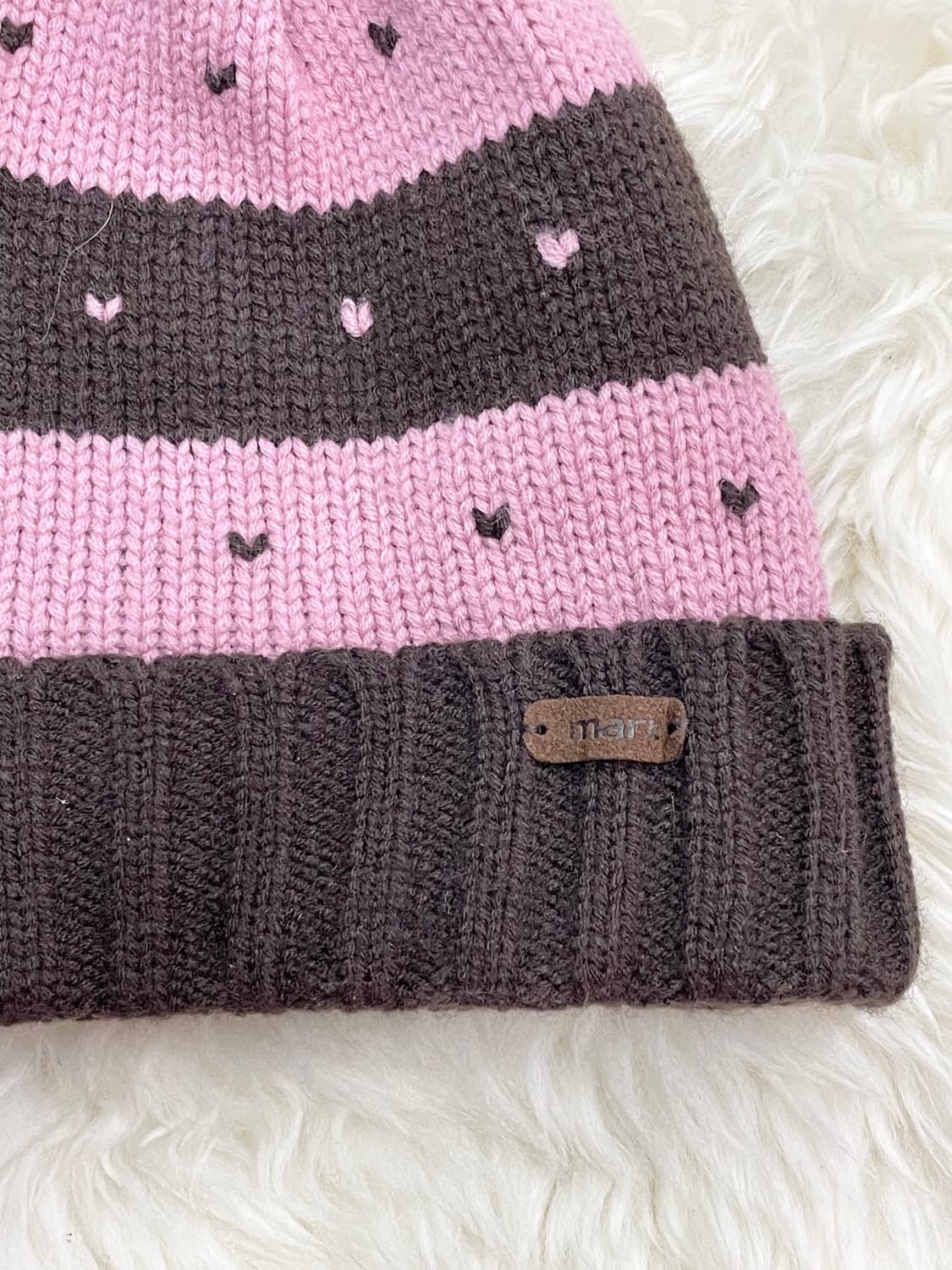 초코딸기 하트 방울 비니  상품이미지5