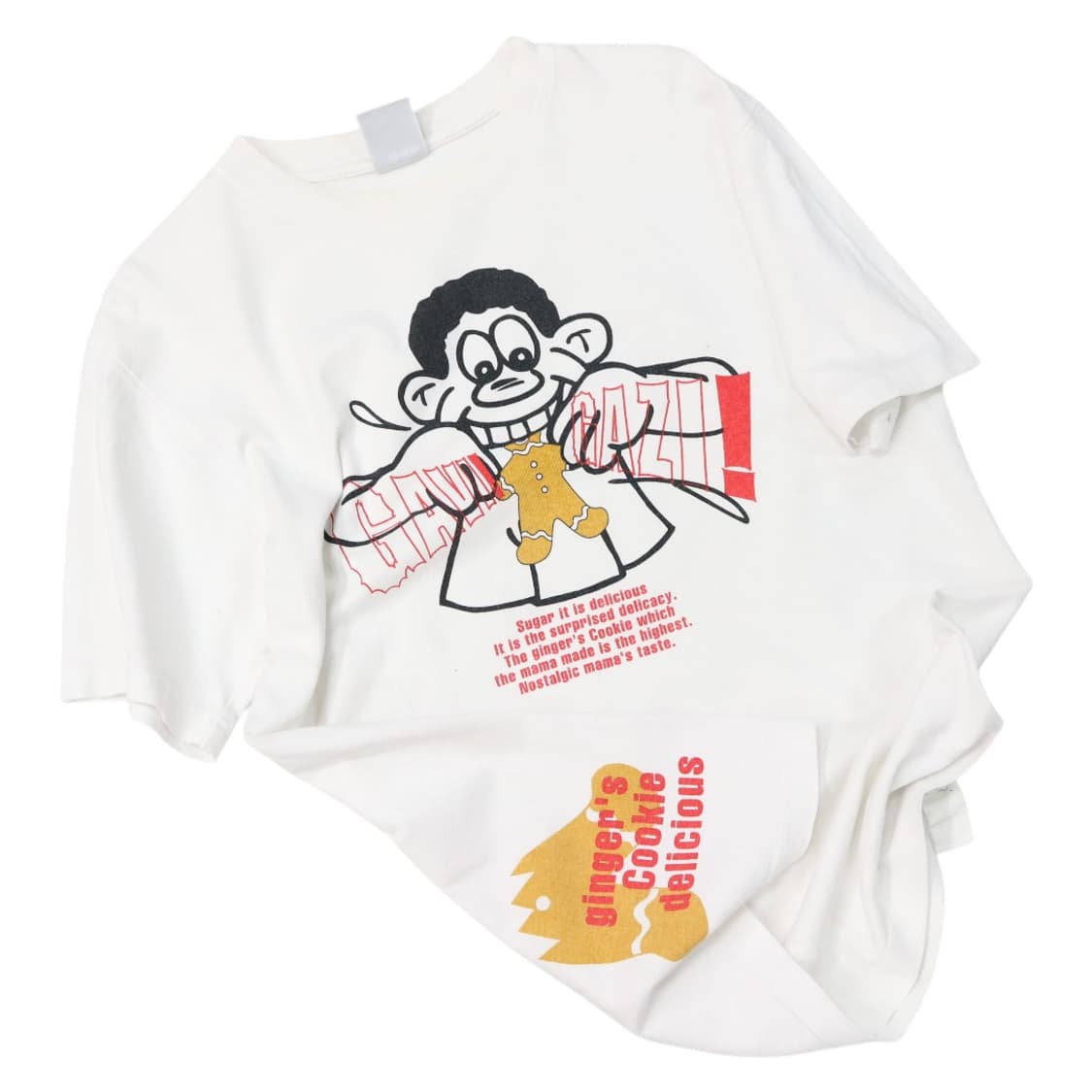 funky bass 펑키베이스 진저브레드 그래픽 화이트 반팔티셔츠 (M) 상품이미지1