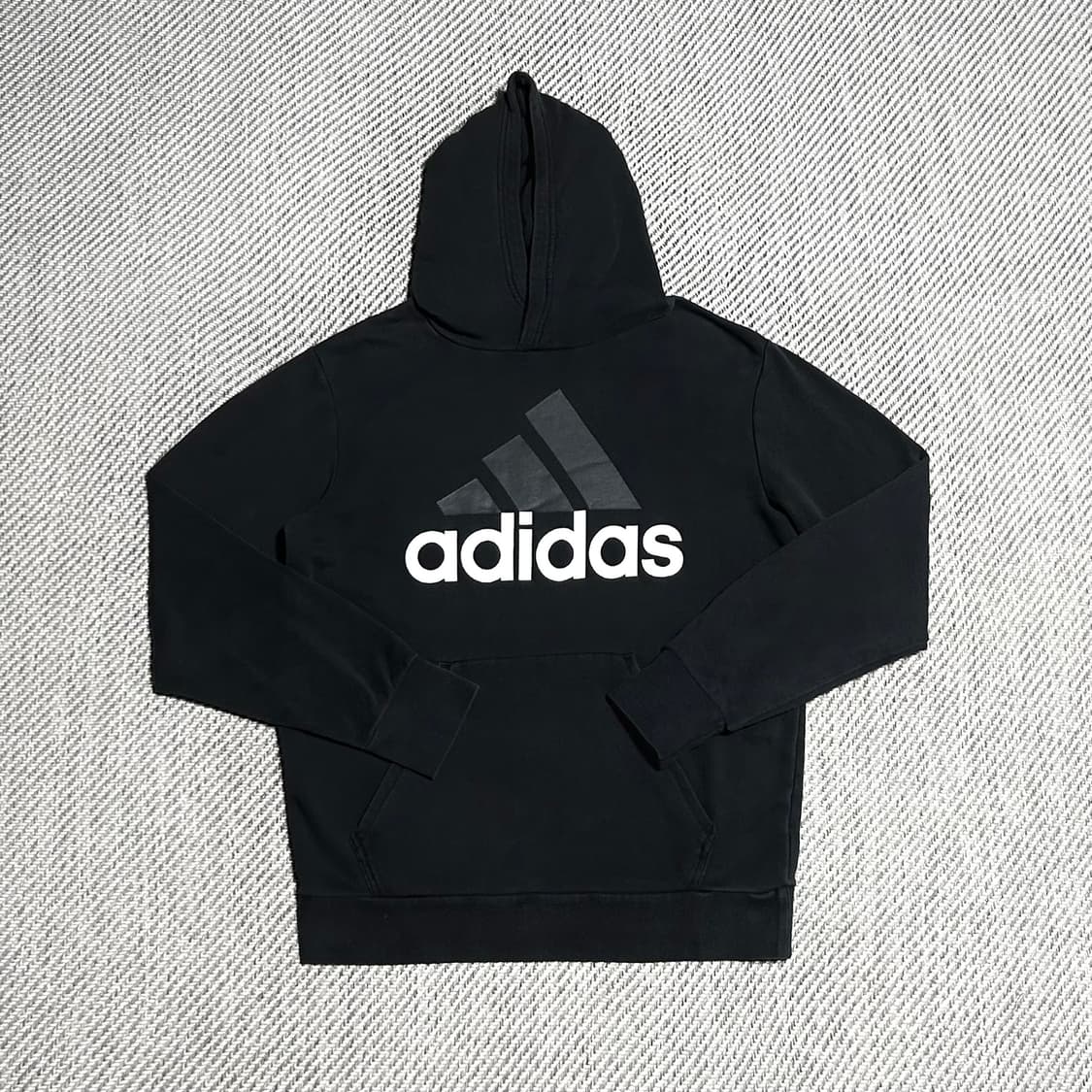 [M] adidas 아디다스 빅로고 블랙 후드티 상품이미지1